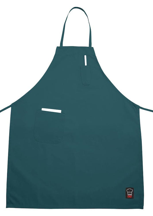 BA-PGN - Full-Length Bib Apron with Pockets - Green