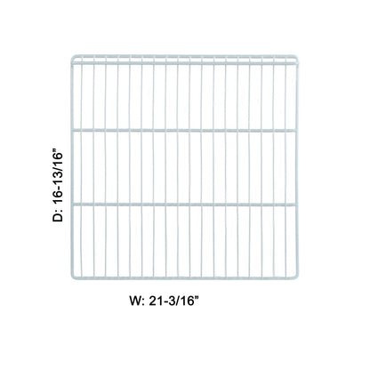 Sub-equip, Commercial refrigeration Wire Shelf, White, 21-3/16"x 16-13/16"