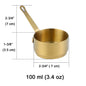 Mini Sauce Pan, stainless steel tiny sauce cup with handle, mini gadgets pan-Gold