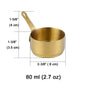 Mini Sauce Pan, stainless steel tiny sauce cup with handle, mini gadgets pan-Gold